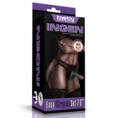 Женский темнокожий страпон Easy Strapon Set 7 Inch - 18 см. - Lovetoy - купить с доставкой в Кургане