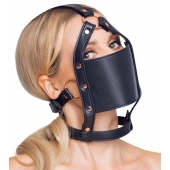 Черный намордник с кляпом-шаром Head Harness With A Gag - Orion - купить с доставкой в Кургане
