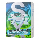 Презервативы Sagami Xtreme Mint с ароматом мяты - 3 шт. - Sagami - купить с доставкой в Кургане