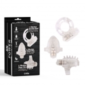 Набор из 3 прозрачных эрекционных колец с вибрацией Teasers Ring Kit - Chisa - в Кургане купить с доставкой
