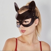Коричневая кожаная маска  Кошечка - Sitabella - купить с доставкой в Кургане