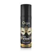 Съедобный гель Dual Vibe Pina Colada с эффектом вибрации и вкусом коктейля пина колада - 15 мл. - ORGIE - купить с доставкой в Кургане