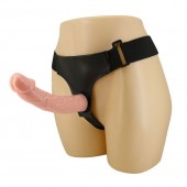 Гладкий фаллоимитатор с крупной головкой на ремешках - 19,7 см. - Baile - купить с доставкой в Кургане