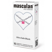 Ультрапрочные презервативы Masculan Ultra Safe Black - 10 шт. - Masculan - купить с доставкой в Кургане