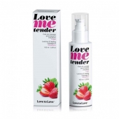 Съедобное согревающее массажное масло Love Me Tender Strawberry с ароматом клубники - 100 мл. - Love to Love - купить с доставкой в Кургане