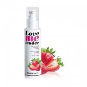 Съедобное согревающее массажное масло Love Me Tender Strawberry с ароматом клубники - 100 мл. - Love to Love - купить с доставкой в Кургане
