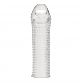 Текстурированная насадка на пенис Clear Textured Penis Enhancing Sleeve Extension - 16,5 см. - BlueLine - в Кургане купить с доставкой