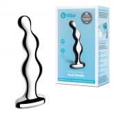 Стальной анальный фаллоимитатор для простаты Stainless Steel Anal Beads - 13 см. - b-Vibe - в Кургане купить с доставкой