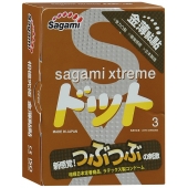 Презервативы Sagami Xtreme FEEL UP с точечной текстурой и линиями прилегания - 3 шт. - Sagami - купить с доставкой в Кургане