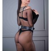 Черный кожаный пояс Sex Game - БДСМ Арсенал - купить с доставкой в Кургане