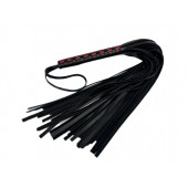 Кожаная плеть Sex Game с красным плетением на рукояти - 57 см. - БДСМ Арсенал - купить с доставкой в Кургане