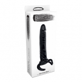 Чёрная насадка-фаллос для двойного проникновения INFLATABLE DILDO SLIM DONG  - 13,5 см. - Toyz4lovers - в Кургане купить с доставкой