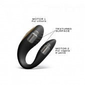 Черный вибратор для пар Perfect Lover с пультом ДУ - Dorcel