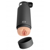 Серый мастурбатор в виде бутылки F*ck Flask - Pipedream - в Кургане купить с доставкой
