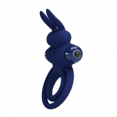 Синее эрекционное кольцо с вибростимуляцией клитора Powerful Ring - Baile - в Кургане купить с доставкой