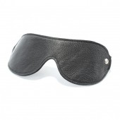 Черная кожаная маска на глаза - БДСМ Арсенал - купить с доставкой в Кургане