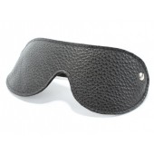 Черная кожаная маска на глаза - БДСМ Арсенал - купить с доставкой в Кургане