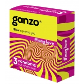Презервативы с анестетиком для продления удовольствия Ganzo Long Love - 3 шт. - Ganzo - купить с доставкой в Кургане