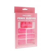 Набор из 7 розовых насадок на пенис ONE-A-DAY PENIS SLEEVES PINK - Seven Creations - в Кургане купить с доставкой