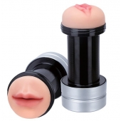 Двусторонний мастурбатор REALSTUFF 2 IN 1 HUMMER MOUTH   VAGINA - ротик и вагина - Dream Toys - в Кургане купить с доставкой