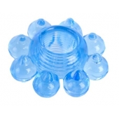 Голубая гелевая насадка-цветок - Toyfa Basic - в Кургане купить с доставкой