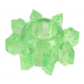 Зеленое эрекционное кольцо-звезда - Toyfa Basic - в Кургане купить с доставкой