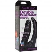 Черная насадка-фаллоимитатор для двойной стимуляции Double Penetrator - 16 см. - Doc Johnson - купить с доставкой в Кургане