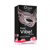 Съедобный жидкий вибратор Dual Vibe! со вкусом клубничного джина с тоником - 15 мл. - ORGIE - купить с доставкой в Кургане