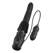 Черный автоматический вибромассажер с вибропулей Ultimate Silicone Thruster - Pipedream - купить с доставкой в Кургане