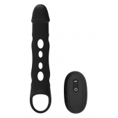 Черная насадка-удлинитель Vibrating Extender With Remote с вибрацией - Dream Toys - в Кургане купить с доставкой