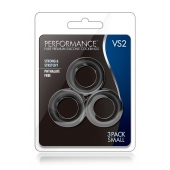 Набор из 3 черных эрекционных колец Black Small Penis Rings - Blush Novelties - в Кургане купить с доставкой