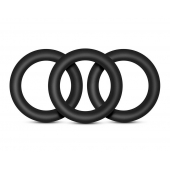 Набор из 3 черных эрекционных колец Black Small Penis Rings - Blush Novelties - в Кургане купить с доставкой