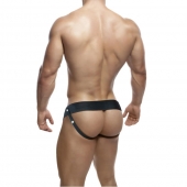 Телесный фаллопротез на черных эластичных ремнях 7 Inch Hollow Strap On - 17 см. - Blush Novelties - купить с доставкой в Кургане