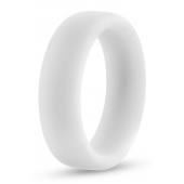 Белое люминесцентное эрекционное кольцо Silicone Glo Cock Ring - Blush Novelties - в Кургане купить с доставкой