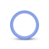 Голубое люминесцентное кольцо Silicone Glo Cock Ring - Blush Novelties - в Кургане купить с доставкой