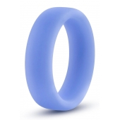 Голубое люминесцентное кольцо Silicone Glo Cock Ring - Blush Novelties - в Кургане купить с доставкой