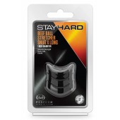 Черное эрекционное кольцо на мошонку Beef Ball Stretcher Snug X Long - Blush Novelties - в Кургане купить с доставкой