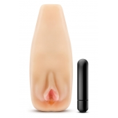 Мастурбатор-вагина с вибрацией Soft   Wet Natasha Realistic Beige Masturbator - Blush Novelties - в Кургане купить с доставкой