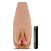 Маструбатор-вагина с вибрацией Soft   Wet Renata Realistic Tan Masturbator - Blush Novelties - в Кургане купить с доставкой
