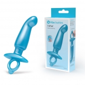 Голубая анальная пробка для массажа простаты Hither Silicone Prostate Plug - 14,3 см. - b-Vibe - в Кургане купить с доставкой