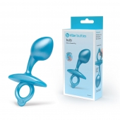Голубая анальная пробка для массажа простаты Bulb Silicone Prostate Plug - 10,7 см. - b-Vibe - в Кургане купить с доставкой
