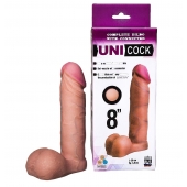 Фаллическая насадка для страпона UNICOCK 8  - 20 см. - LOVETOY (А-Полимер) - купить с доставкой в Кургане