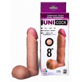 Фаллическая насадка для страпона UNICOCK 8  - 20 см. - LOVETOY (А-Полимер) - купить с доставкой в Кургане