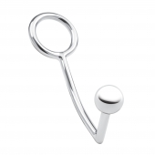 Кольцо на пенис с анальным стимулятором Stainless Steel Anal Hook   Cock Ring - BlueLine - в Кургане купить с доставкой