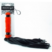 Нежная плеть с красным мехом BDSM Light - 43 см. - БДСМ Арсенал - купить с доставкой в Кургане