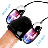 Черная стимулирующая насадка для головки полового члена Multi Speed Vibrating Penis Head Teaser - XR Brands - в Кургане купить с доставкой