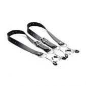 Ремни с зажимами для половых губ Spread Labia Spreader Straps with Clamps - XR Brands - купить с доставкой в Кургане