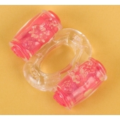 Прозрачное виброкольцо с двумя вибропульками - Toyfa Basic - в Кургане купить с доставкой