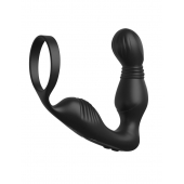 Черный вибростимулятор простаты с эрекционным кольцом Ass-Gasm Pro P-Spot Milker - Pipedream - в Кургане купить с доставкой