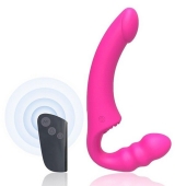 Розовый безремневой страпон Straples Strap-On Dildo - Erokay - купить с доставкой в Кургане